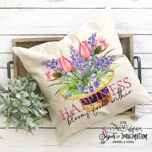 Pillow - Happiness Blooms From Within
