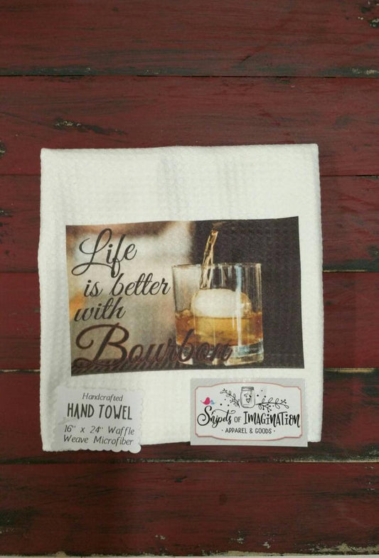 Handtowel - Life Is Better With Bourbon