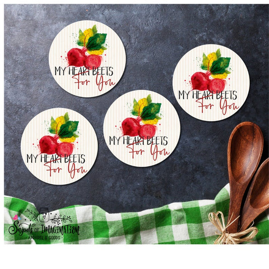 Coasters - My Heart Beets For You - Beet