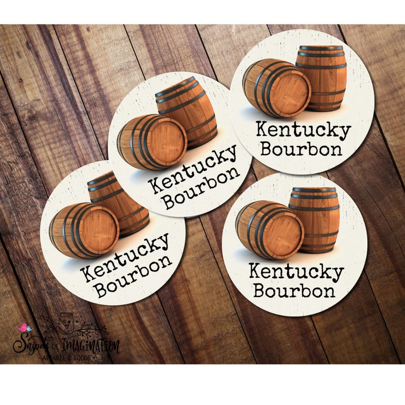 Coasters - KY Bourbon with Bourbon Barrels