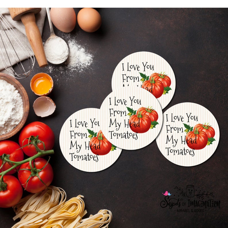 Coasters - I Love You From My Head Tomatoes - Tomato