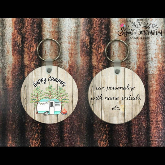 Keychain - I'd Rather Be Camping - Personalized