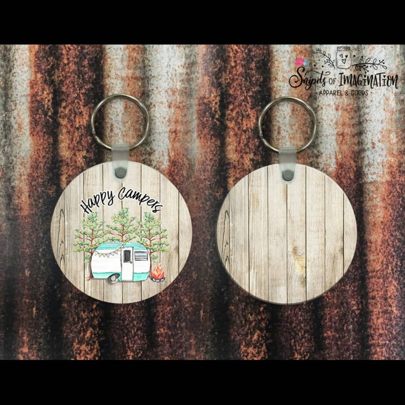 Keychain - I'd Rather Be Camping - Personalized