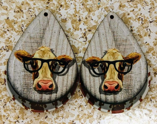 Earrings - Cow/Heifer with Glasses