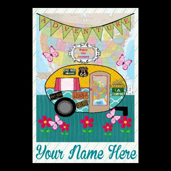 Flag - Camper Adventure United States Personalized