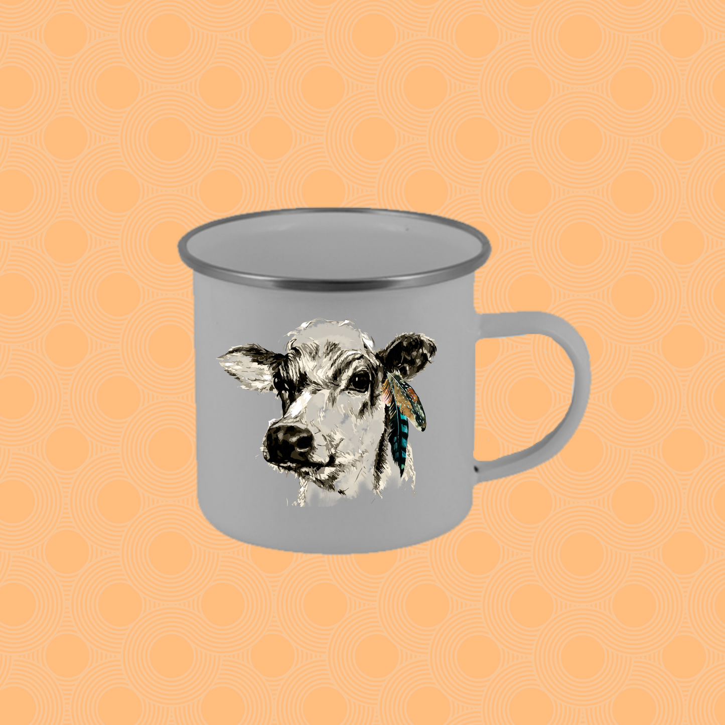 Mug/Cup - Heifer with Feathers Camp Mug