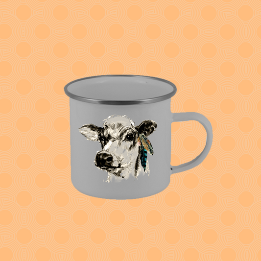 Mug/Cup - Heifer with Feathers Camp Mug